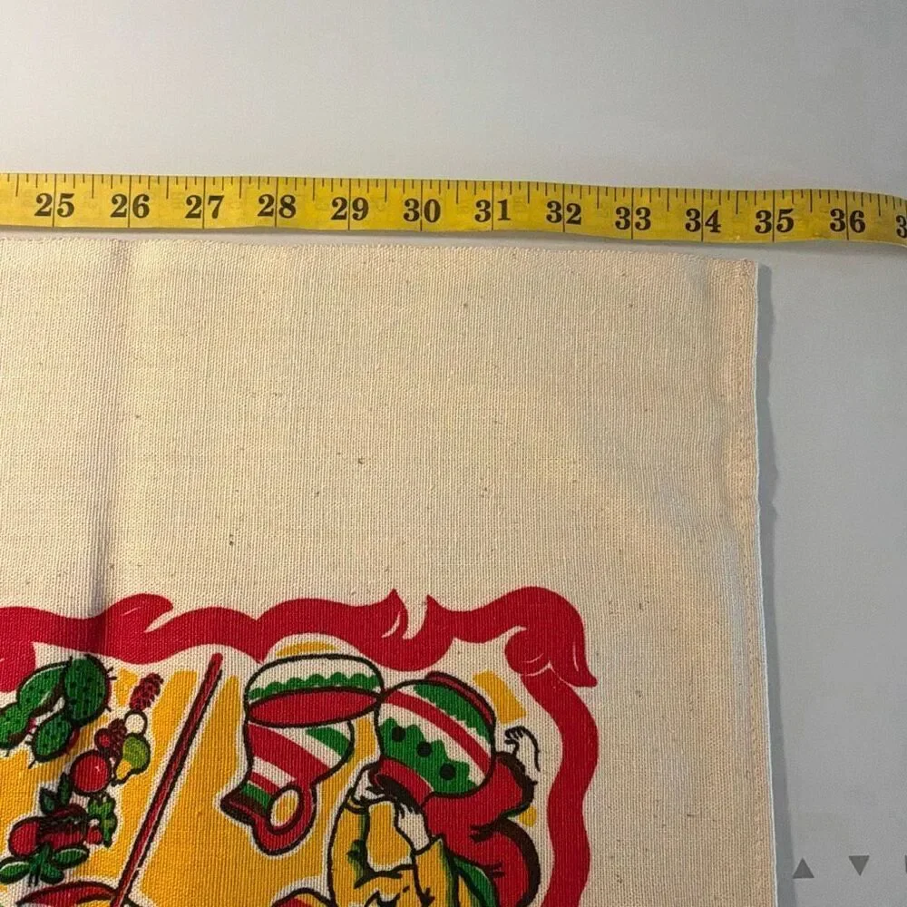 Vintage California State Landmarks Souvenir Tablecloth Cactus Cloth